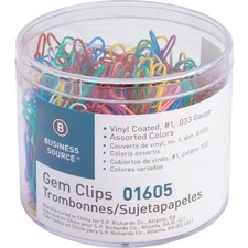 Business Source Vinyl Paper Clips