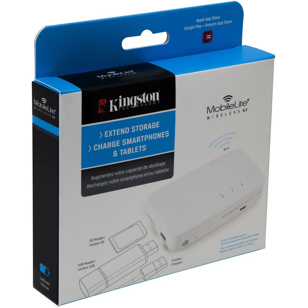 KINGSTON - MLWG3 - MobileLite G3 - Wireless Storage Reader and Battery Pack