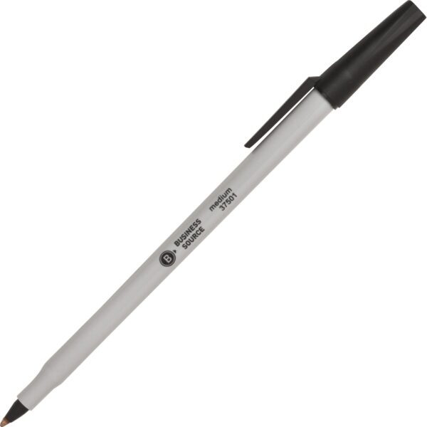 BUSINESS SOURCE - 37531 - Ballpoint Pens - Black - 60 Pack