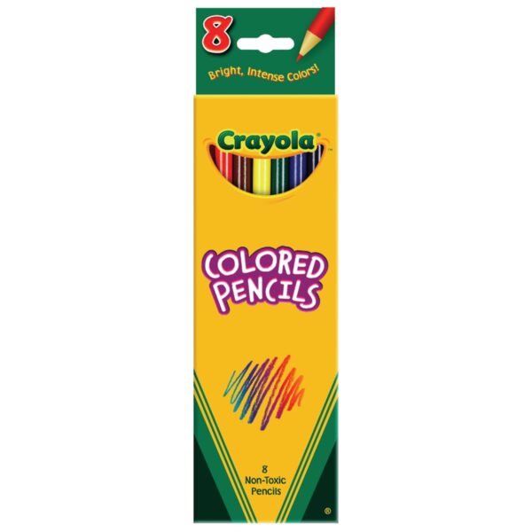 8 Pck Crayola Pencil Crayons