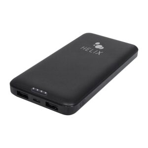 Power Bank 10000 mAh with USB-C and Dual USB-A Ports Black