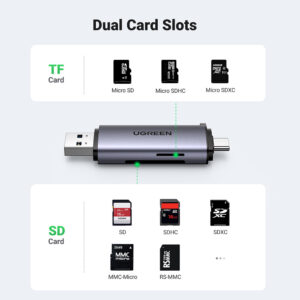 USB-C, USB-A To TF/SD 3.0 Card Reader