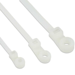 Eyelet Nylon Zip Ties - 30cm, 100 Pack